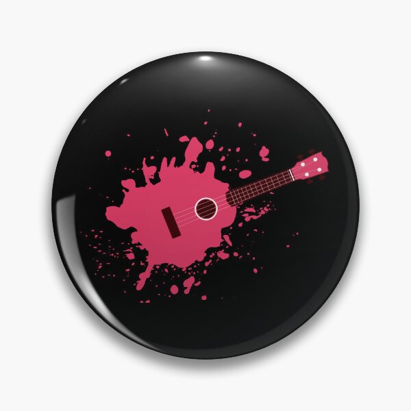 Item preview, Ukulele with pink paint splashes designed and sold by piesdesignart.
