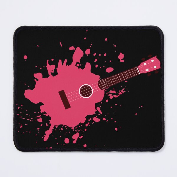 Item preview, Ukulele with pink paint splashes designed and sold by piesdesignart.