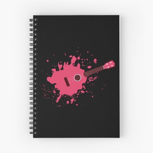 Item preview, Ukulele with pink paint splashes designed and sold by piesdesignart.