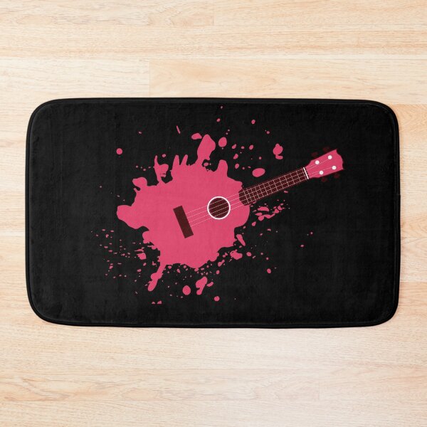 Item preview, Ukulele with pink paint splashes designed and sold by piesdesignart.
