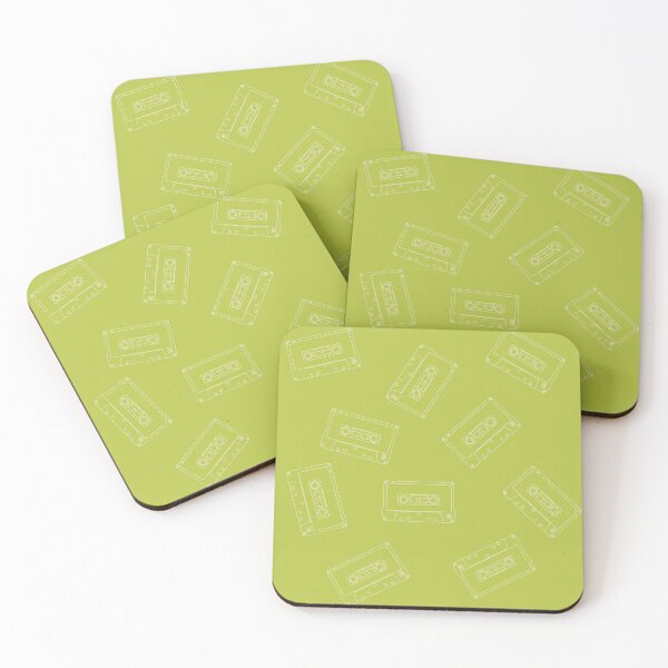 Item preview, Cassette Tape Pattern in Lime Green designed and sold by Christine Crawford.