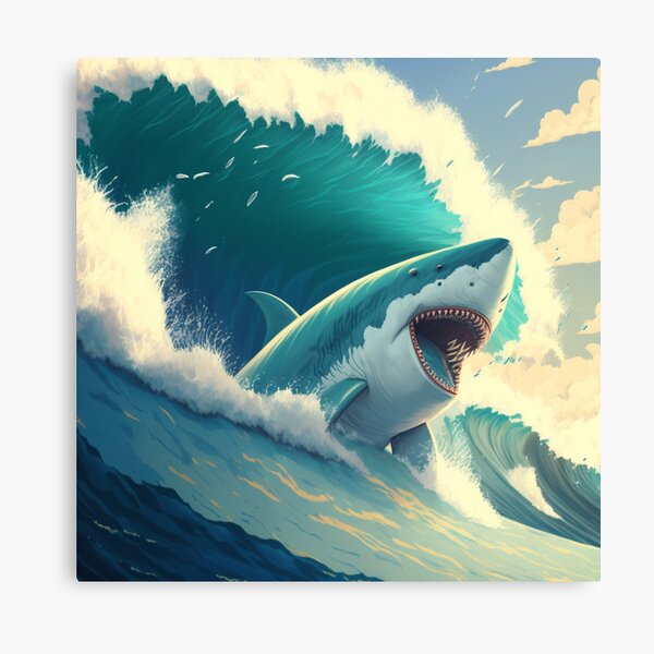 Great White Shark Art - Canvas Poster – Kelly of the Wild