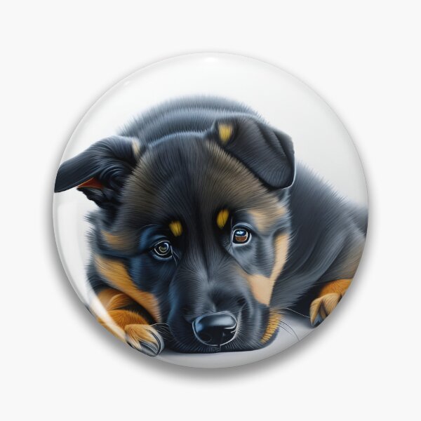Item preview, Cute German shepherd puppy, charcoal drawing, Ai Generated Art  designed and sold by ACC .
