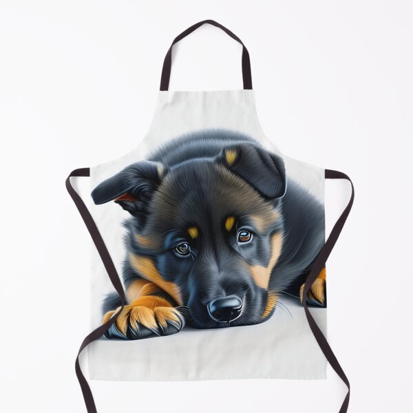 Item preview, Cute German shepherd puppy, charcoal drawing, Ai Generated Art designed and sold by ACC .