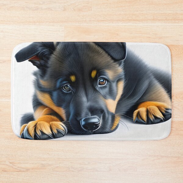Item preview, Cute German shepherd puppy, charcoal drawing, Ai Generated Art  designed and sold by ACC .