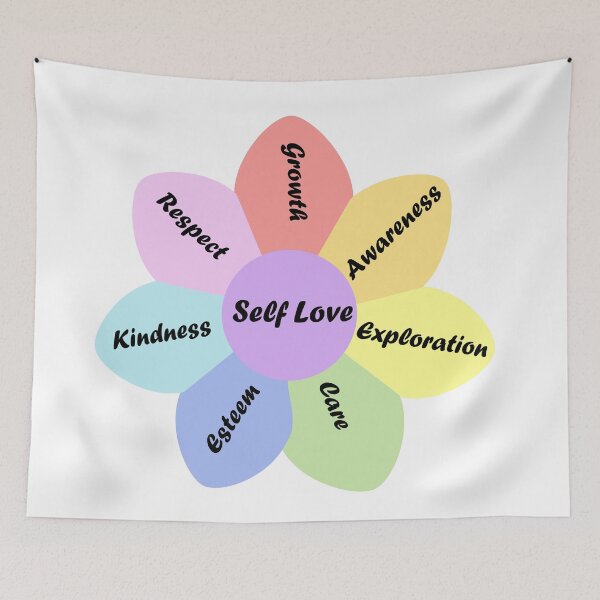 Item preview, Self love pastel rainbow color flower design designed and sold by Pixtela ..