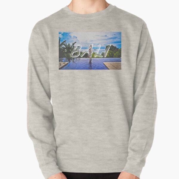 Bali Typography Print Pullover Sweatshirt