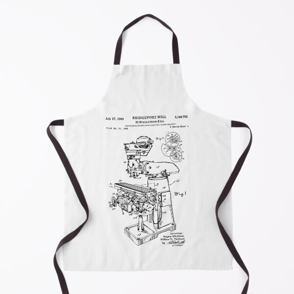 Item preview, Old Bridgeport Mill Machine Patent 1962 cnc machinist gift designed and sold by anodyle.