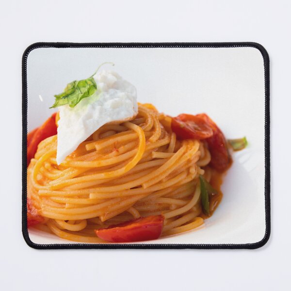 Item preview, Italian pasta - spaghetti with mozzarella cheese closeup, mediterranean diet. designed and sold by Paolo Modena Photography - Fine Italian Art.