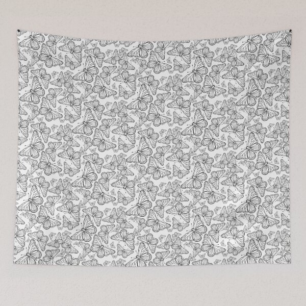 Item preview, Black butterflies on white background designed and sold by Aveatim.