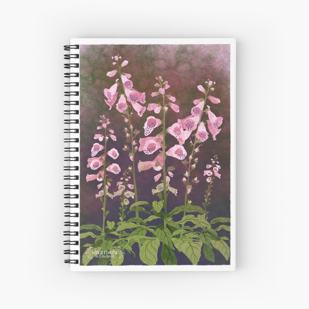 Misty Floral - Foxglove Spiral Notebook