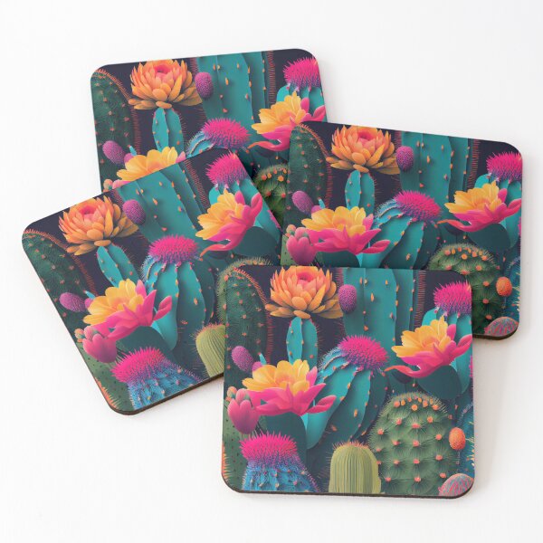 Item preview, Pattern colourful cactus designed and sold by Hichem Ben Boubaker.