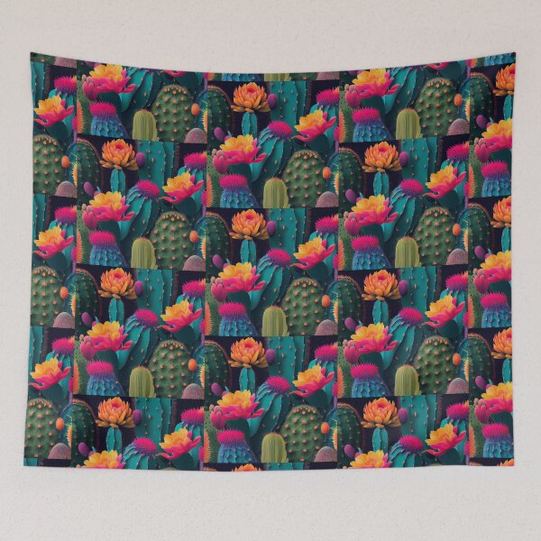 Item preview, Pattern colourful cactus designed and sold by Hichem Ben Boubaker.