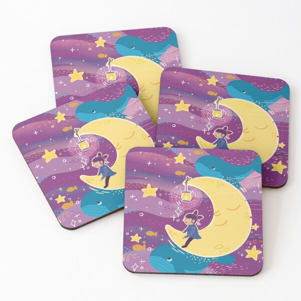 Item preview, Swimming Amongst the Stars, Floating in the sky, Nightime Dreams, Sitting on the Moon, Whales Swimming in the Sky designed and sold by SleepyLilSloth.