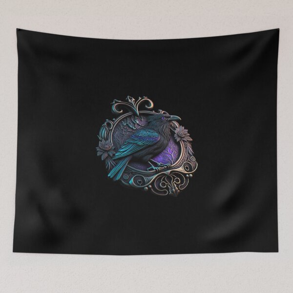 Item preview, The Raven Amulet - Transparent, Detailed Talisman / Charm / of Mystical Gothic Raven, Jewelry - Very High Resolution - Original Artwork designed and sold by CloudofKnowing.