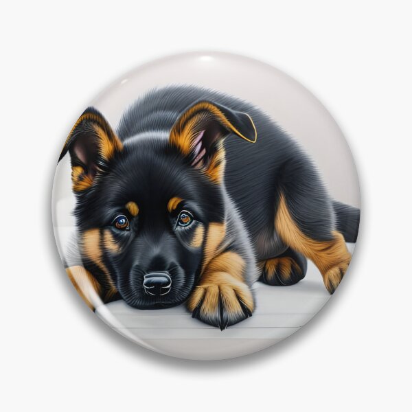 Item preview, Cute German shepherd puppy, charcoal drawing, Ai Generated Art  designed and sold by ACC .