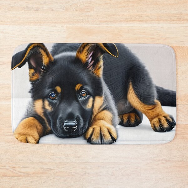 Item preview, Cute German shepherd puppy, charcoal drawing, Ai Generated Art  designed and sold by ACC .