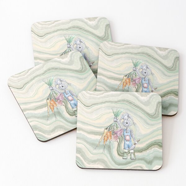 Item preview, Bedlington Terrier dog with vegetables designed and sold by The Quaint and Quirky.