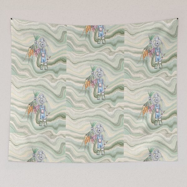 Item preview, Bedlington Terrier dog with vegetables designed and sold by The Quaint and Quirky.