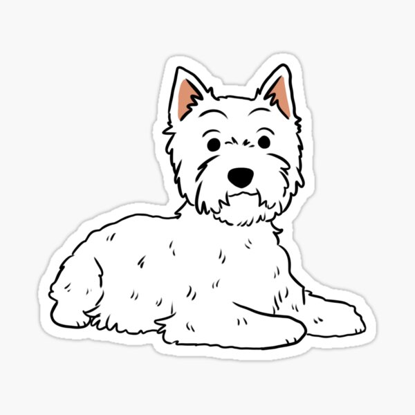 Item preview, West highland white terrier cute illustration  designed and sold by Yarafantasyart.