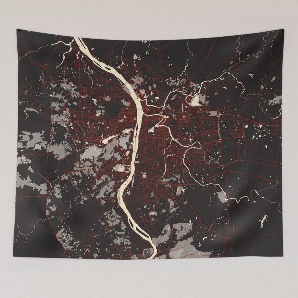 Item preview, Changsha City Map of Hunan, China - Vector designed and sold by deMAP.