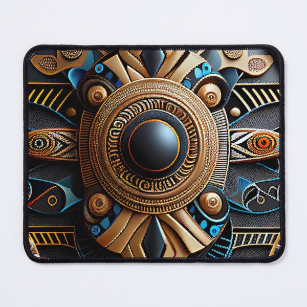 Item preview, Bejeweled Futuristic African Pattern Digital Painting designed and sold by CodeAndColors.