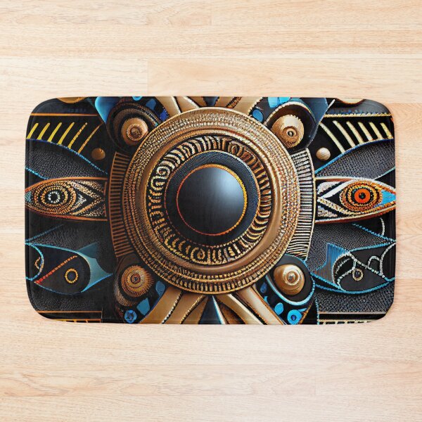 Item preview, Bejeweled Futuristic African Pattern Digital Painting designed and sold by CodeAndColors.