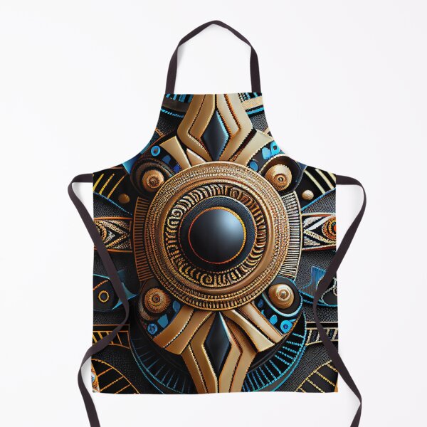 Item preview, Bejeweled Futuristic African Pattern Digital Painting designed and sold by CodeAndColors.