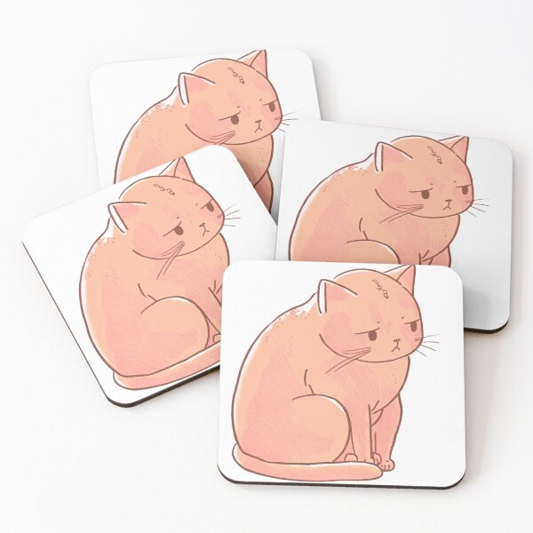 Item preview, Uncomfortable Constipated Cat  | Valentine's Day Gift | Anxious Cat Nervous Cat Shy Cat | Funny Looking Cat | Pastel Cats designed and sold by Synthetic-Intel.
