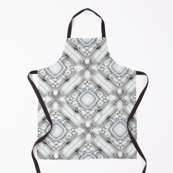 Item preview, Symmetrical White Bejeweled California Chic Pattern Digital Painting designed and sold by CodeAndColors.