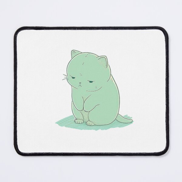 Item preview, Green Constipated Cat  | Valentine's Day Gift | Anxious Cat Nervous Cat Shy Cat | Funny Looking Cat | Pastel Cats designed and sold by Synthetic-Intel.