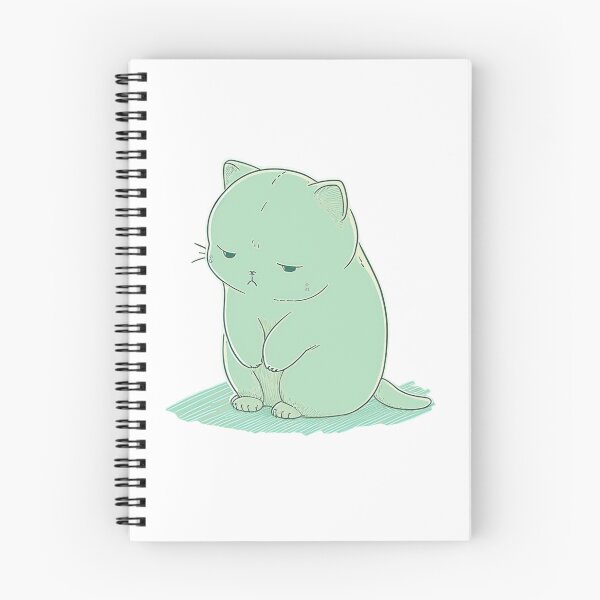 Item preview, Green Constipated Cat  | Valentine's Day Gift | Anxious Cat Nervous Cat Shy Cat | Funny Looking Cat | Pastel Cats designed and sold by Synthetic-Intel.