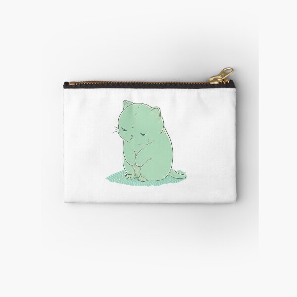 Item preview, Green Constipated Cat  | Valentine's Day Gift | Anxious Cat Nervous Cat Shy Cat | Funny Looking Cat | Pastel Cats designed and sold by Synthetic-Intel.