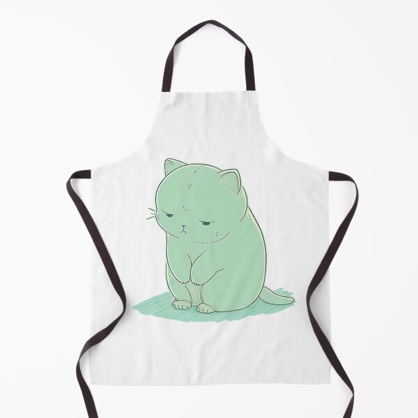 Item preview, Green Constipated Cat  | Valentine's Day Gift | Anxious Cat Nervous Cat Shy Cat | Funny Looking Cat | Pastel Cats designed and sold by Synthetic-Intel.