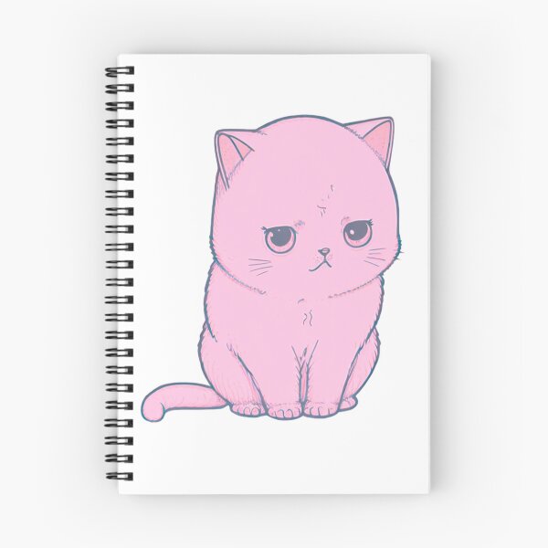 Item preview, Pink Constipated Cat  | Valentine's Day Gift | Anxious Cat Nervous Cat Shy Cat | Funny Looking Cat | Pastel Cats designed and sold by Synthetic-Intel.