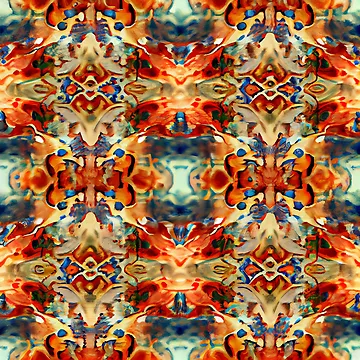 Imagen de la obra Impressionist New Traditional Pattern Digital Painting de CodeAndColors