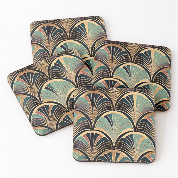 Item preview, Muted Art Deco Pattern Digital Painting designed and sold by CodeAndColors.