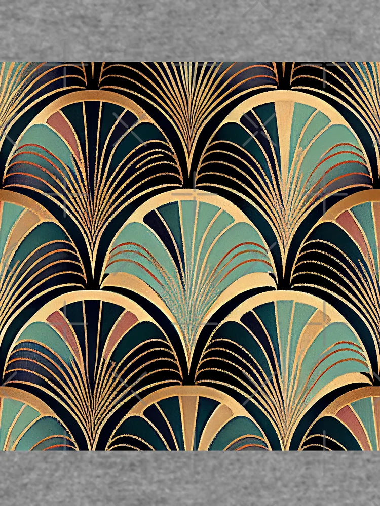 Thumbnail 6 von 6, Leichter Pullover, Muted Art Deco Pattern Digital Painting designt und verkauft von CodeAndColors.