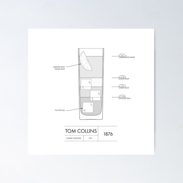Item preview, Tom Collins | Classic Cocktail designed and sold by _YZ studio.