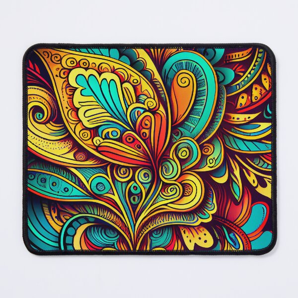 Artikelvorschau, Dense Sketched Vibrant Traditional Pattern Digital Painting entworfen und verkauft von CodeAndColors.