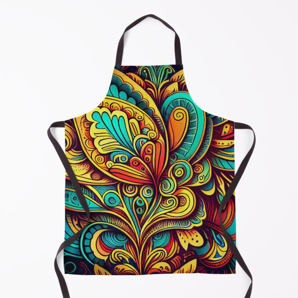 Artikelvorschau, Dense Sketched Vibrant Traditional Pattern Digital Painting entworfen und verkauft von CodeAndColors.
