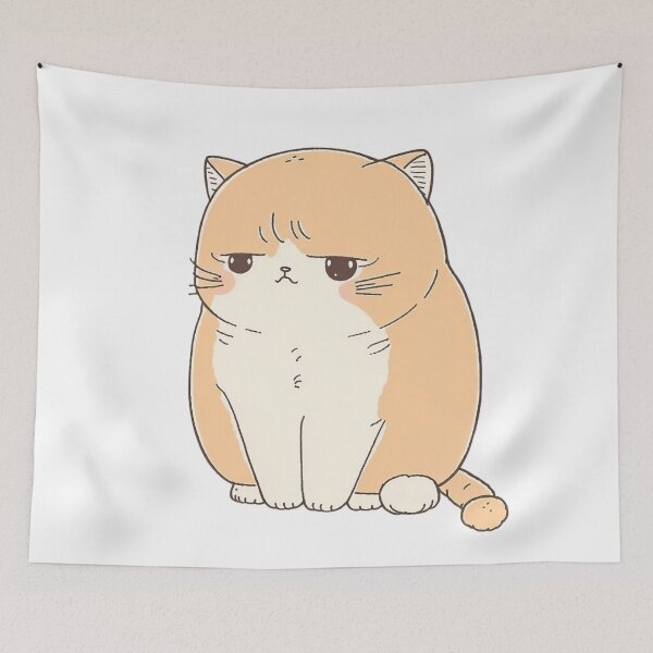 Item preview, Brow Furrow Constipated Cat  | Valentine's Day Gift | Anxious Cat Nervous Cat Shy Cat | Funny Looking Cat | Pastel Cats designed and sold by Synthetic-Intel.