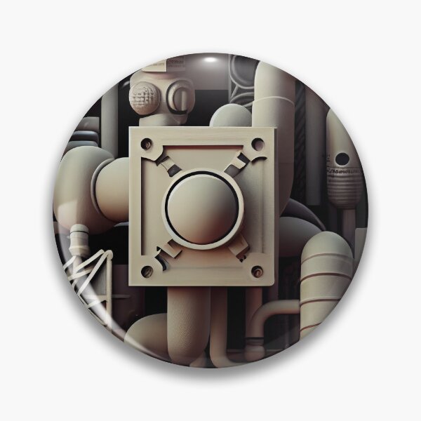 Item preview, Pale Aesthetic Industrial Pattern Digital Painting designed and sold by CodeAndColors.