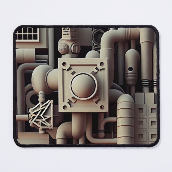 Item preview, Pale Aesthetic Industrial Pattern Digital Painting designed and sold by CodeAndColors.