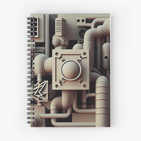 Item preview, Pale Aesthetic Industrial Pattern Digital Painting designed and sold by CodeAndColors.