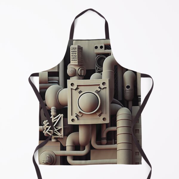 Item preview, Pale Aesthetic Industrial Pattern Digital Painting designed and sold by CodeAndColors.
