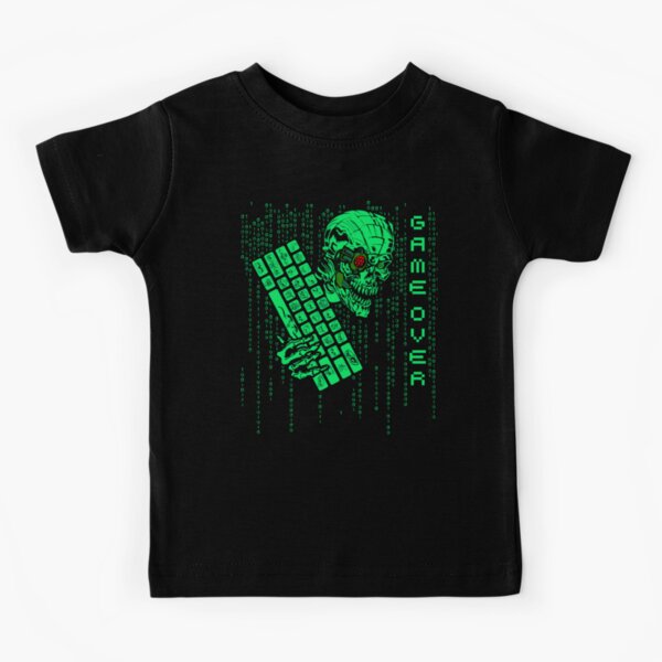 Game Over Code Monster Hacker Gamer Coder Kids T Shirt By Peaktee Redbubble - codes for roblox clothes baby boys