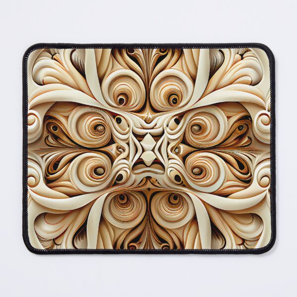 Item preview, Pale Symmetrical Swirling Crafty Pattern Digital Painting designed and sold by CodeAndColors.