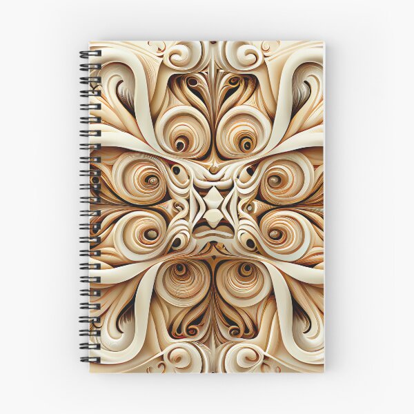 Item preview, Pale Symmetrical Swirling Crafty Pattern Digital Painting designed and sold by CodeAndColors.