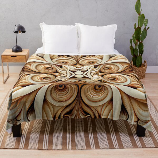 Item preview, Pale Symmetrical Swirling Crafty Pattern Digital Painting designed and sold by CodeAndColors.